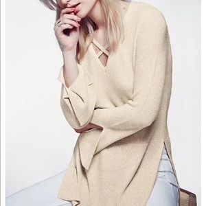 FREE PEOPLE Crisscross Tunic Sweater